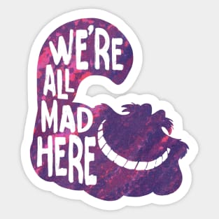 alice we mad here Sticker